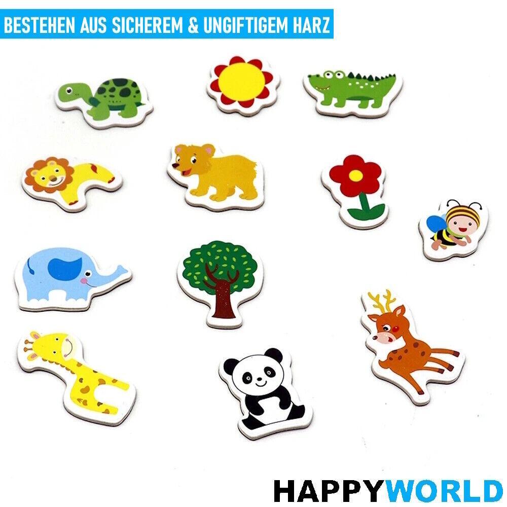 HAPPYWORLD Kühlschrankmagnete Tiere 3D Motive Pinnwand Whiteboard Notizhalter