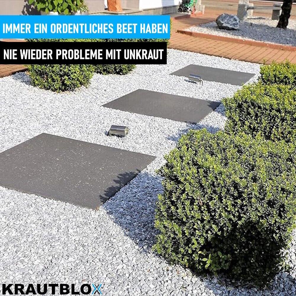 KRAUTBLOX Unkrautvlies Unkrautbarriere Unkrautschutz Gartenvlies Bodengewebe 10m