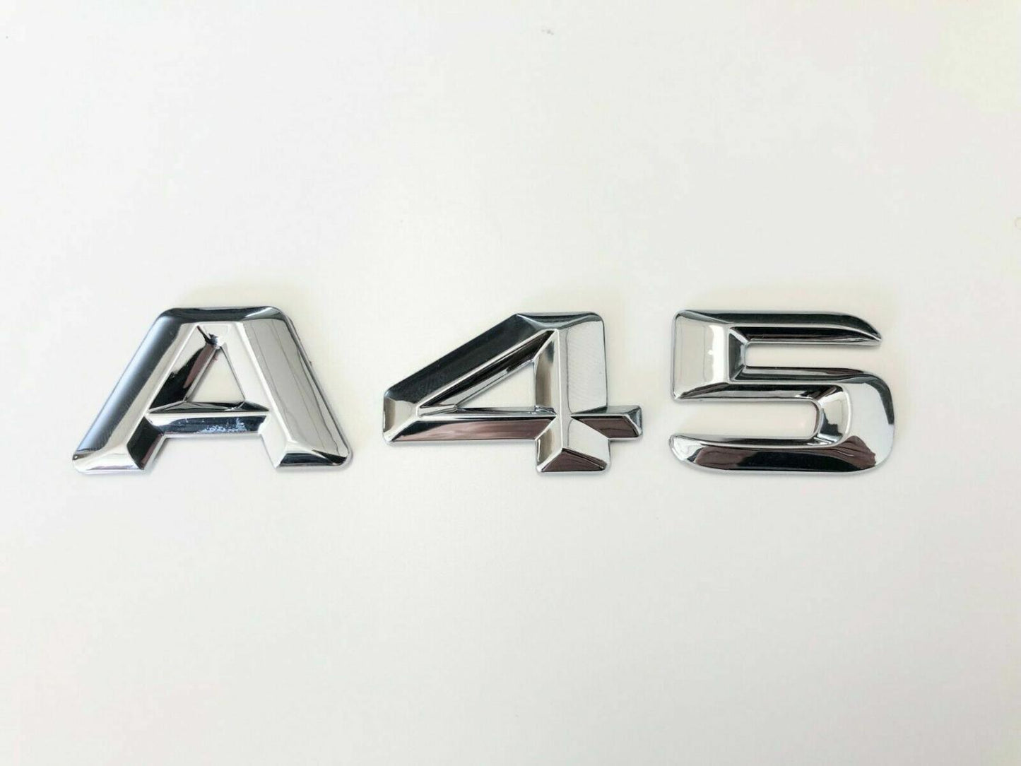 A45 Schriftzug A 45 Emblem Mercedes-Benz Aufkleber Chrom Silber AMG