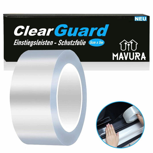 CLEARGUARD Lackschutzfolie Einstiegsleisten Ladekante Schutzfolie Transparent 5m