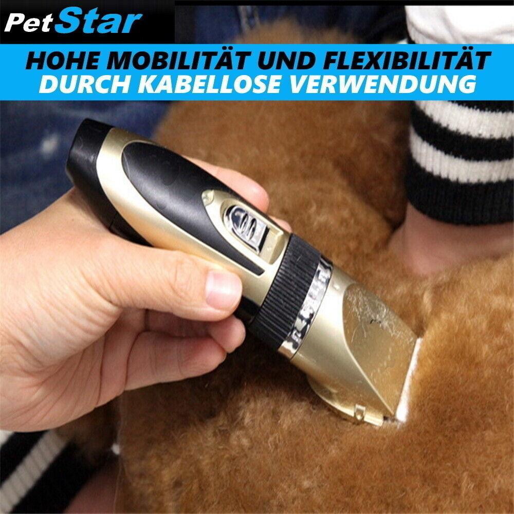 PetStar Premium Profi Tierhaarschneider Akku Hund Katze Rasierer Schermaschine