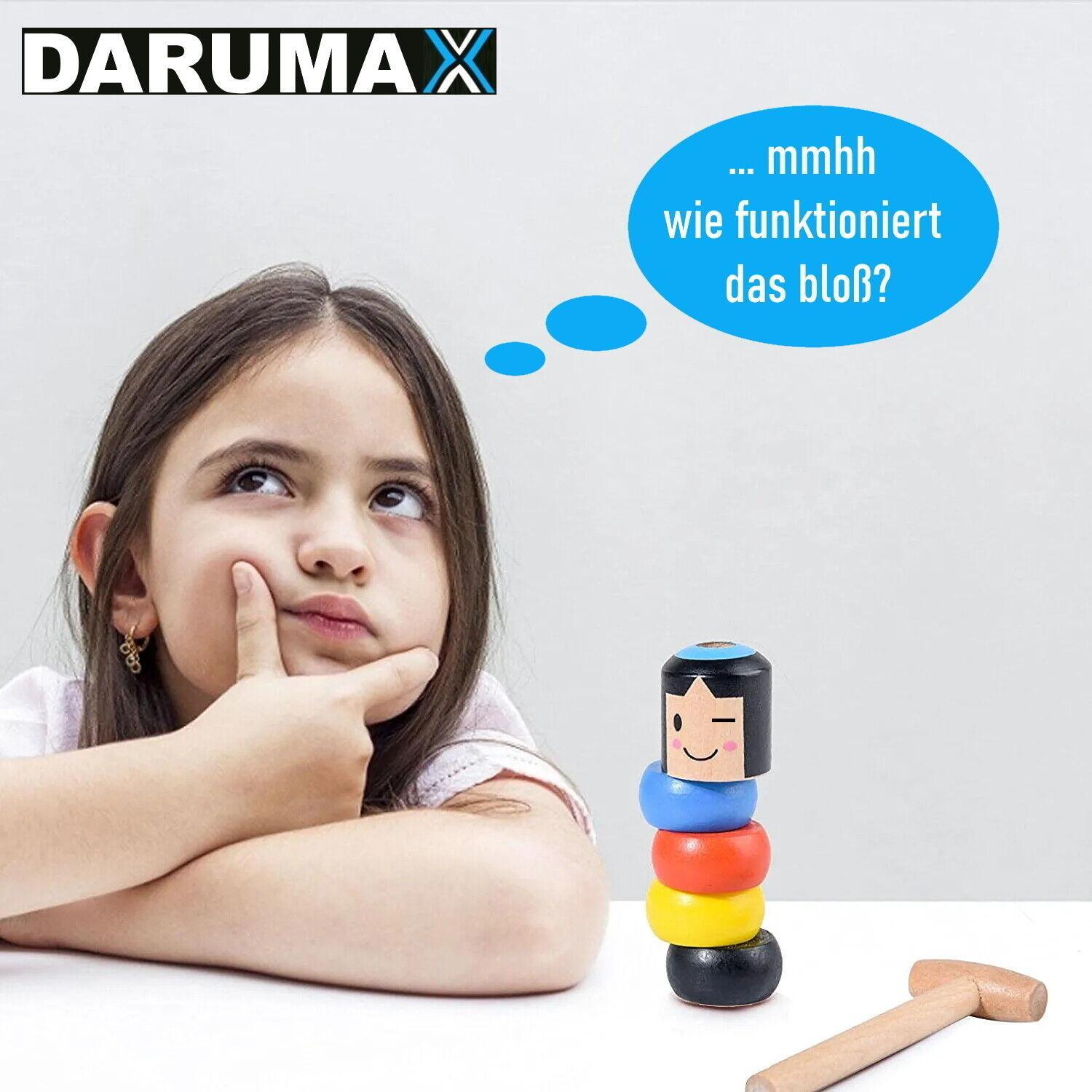 DARUMAX Magische Holzmarionette Unzerbrechliches Holzspielzeug Puppe Zaubertrick