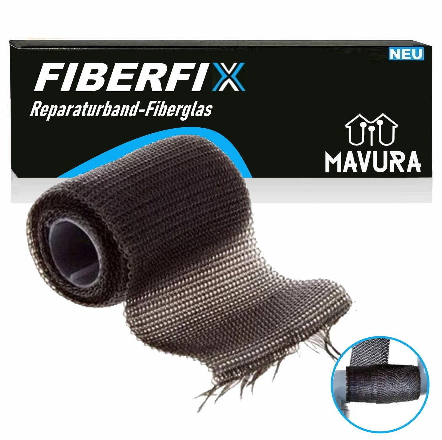 FIBERFIX Reparaturband Auspuff Universal Fiberglas Panzerband Gewebeband Fixier