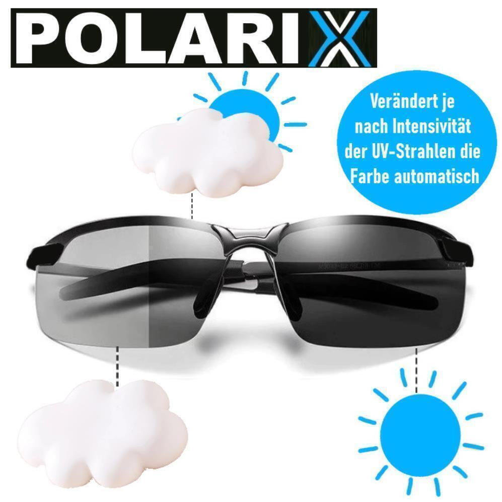 POLARIX Polarisierte Sonnenbrille Fahren Brillen Angeln UV400 photochrome Herren