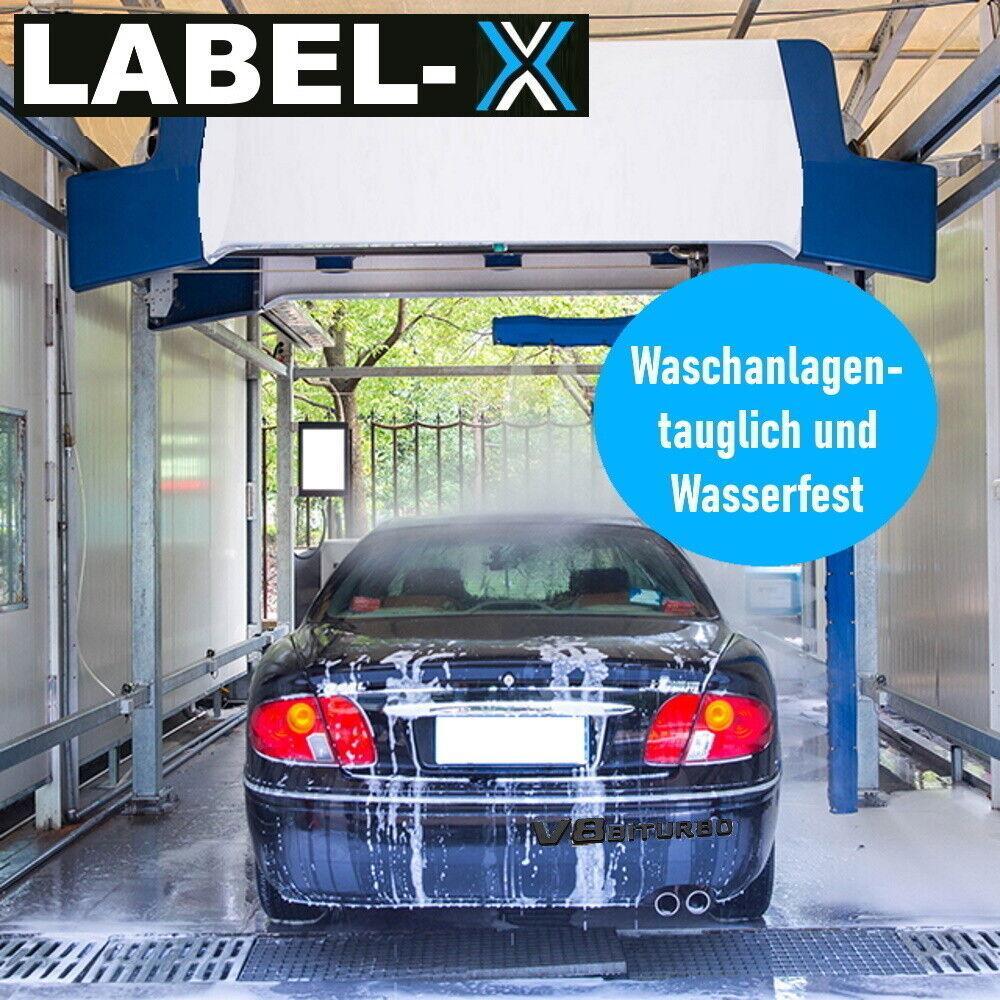LABEL-X V8 Biturbo Schriftzug 3D Emblem Schwarz G63 S63 SL63 CL63 C63 CLS63 AMG
