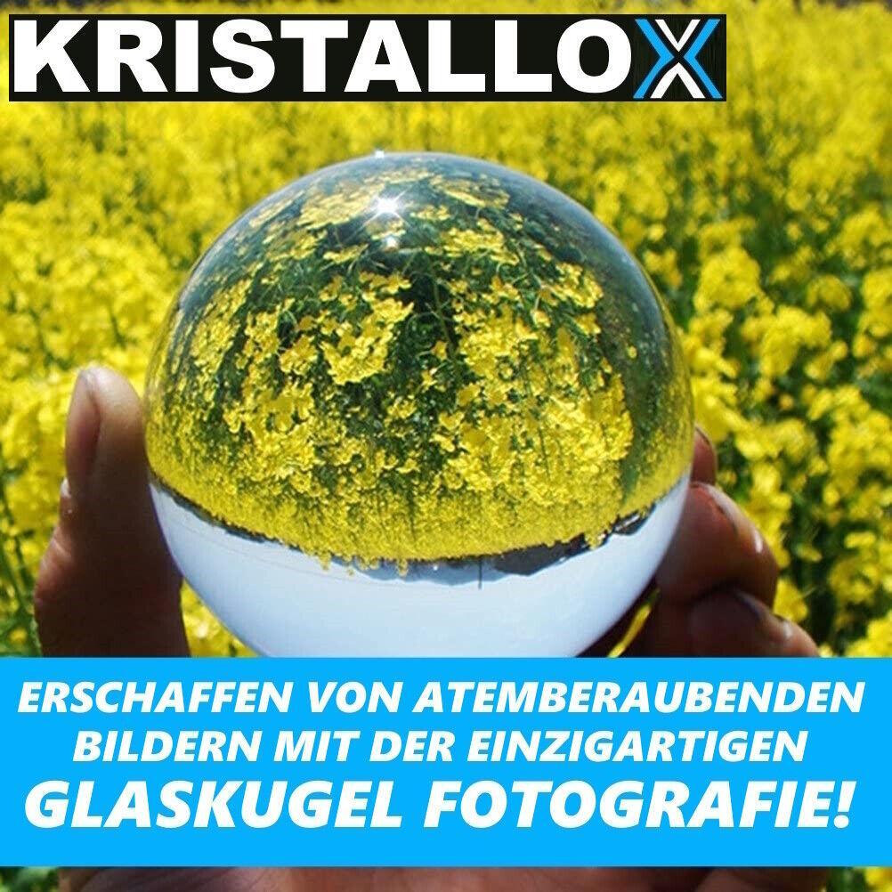 KRISTALLOX Kristallkugel Glaskugel Lensball Fotografie Deko Acryl Pouring 60mm