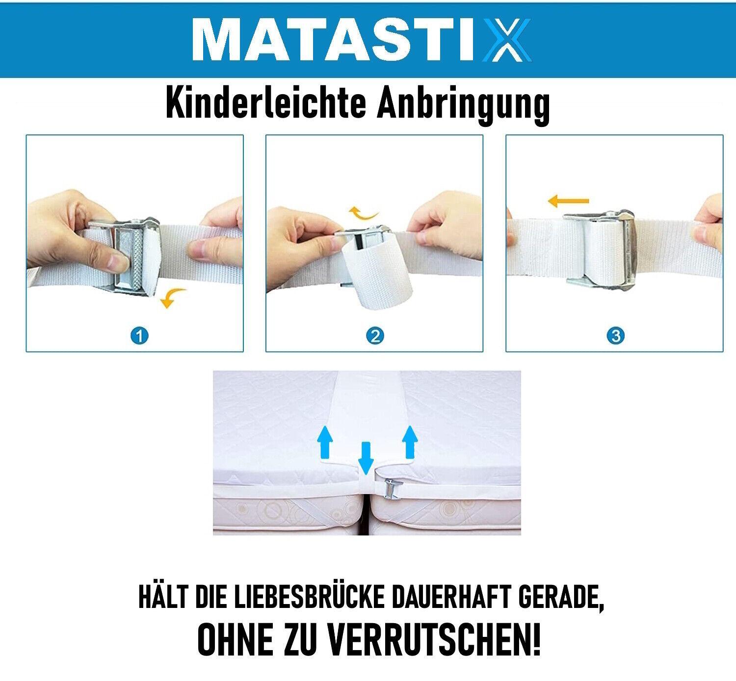 MATASTIX Liebesbrücke Spanngurt Matratzenverbinder Ritzenfüller Matratzenkeil