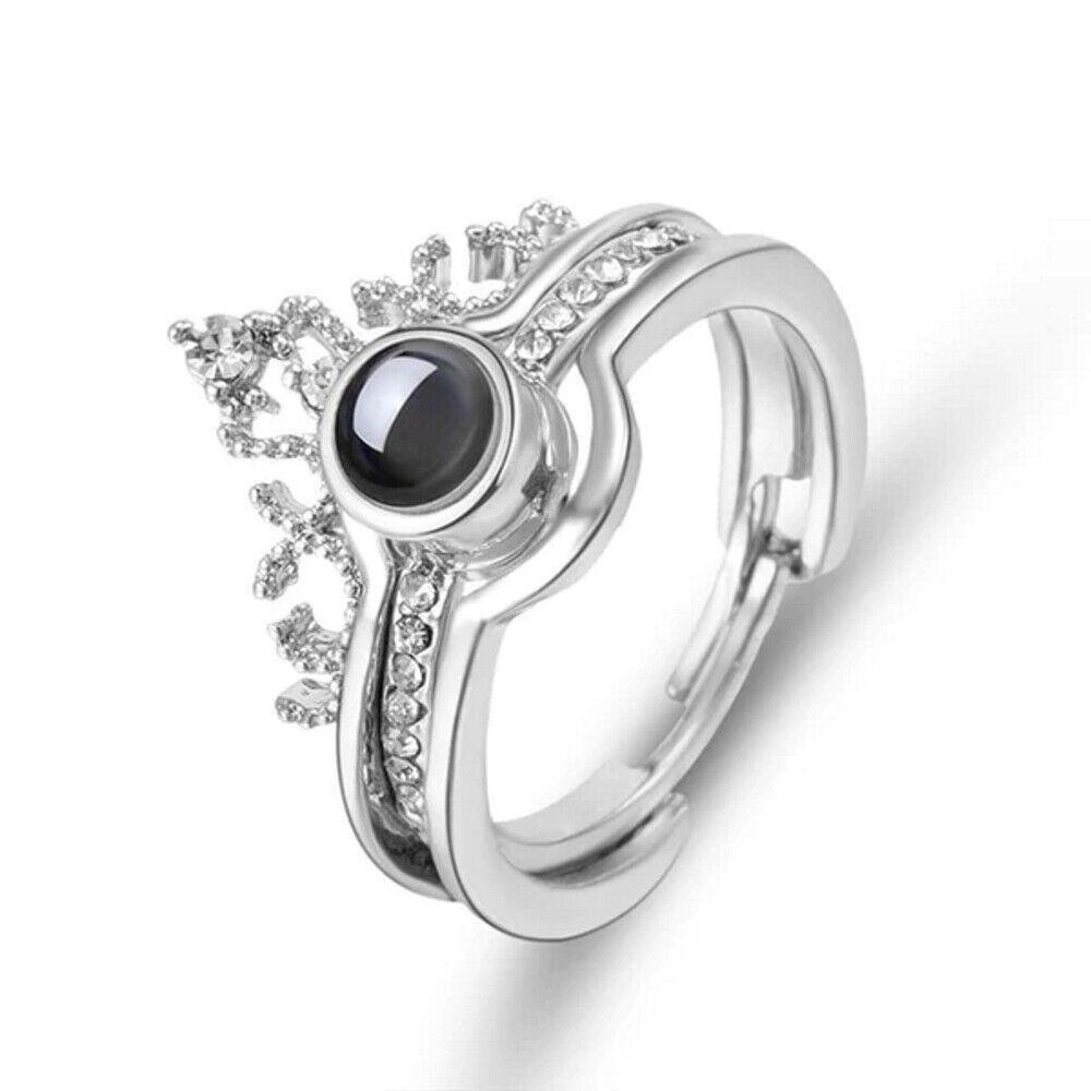 Damenring Liebe Ring Valentinstag Geschenk Ich Liebe Dich 100 Sprachen silber