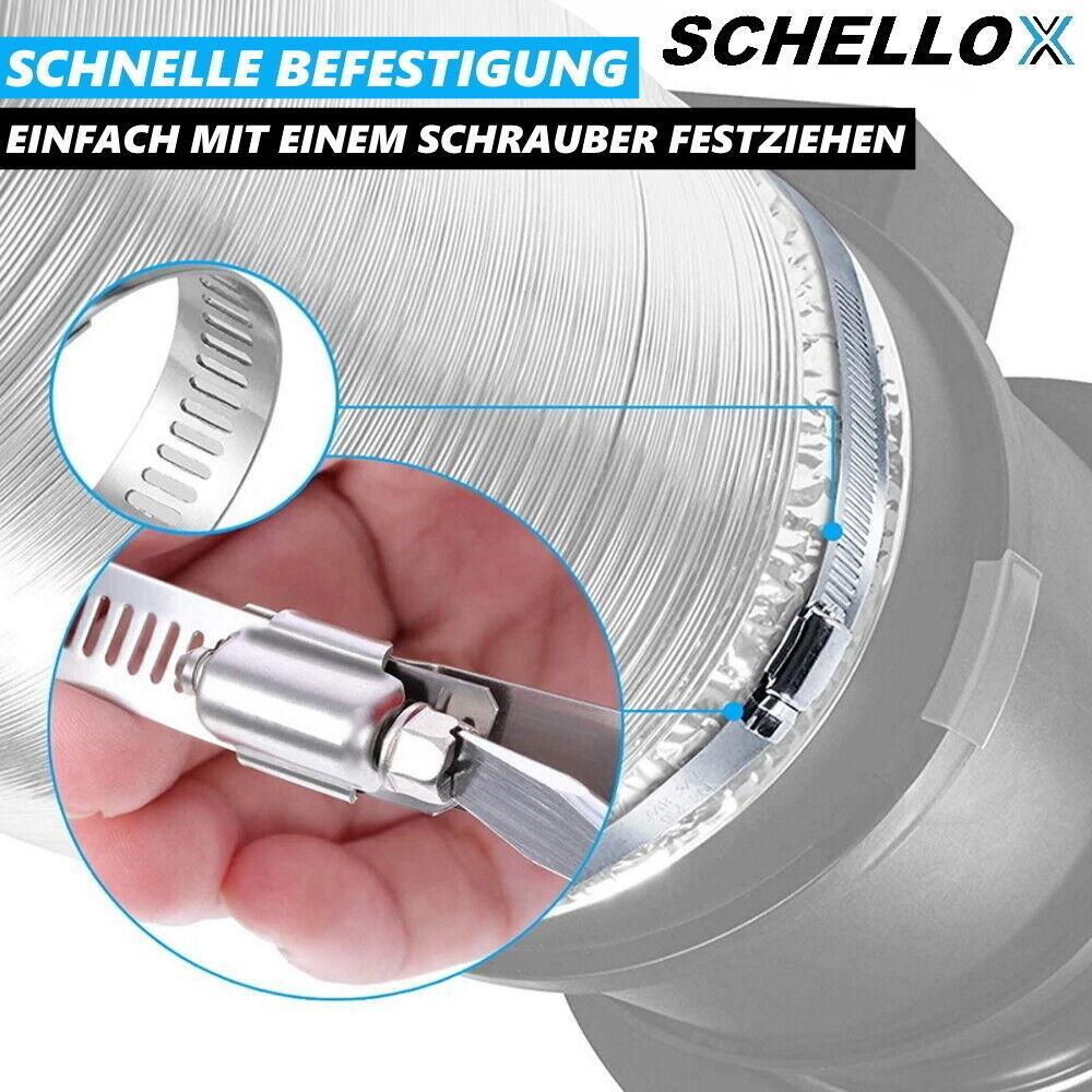 SCHELLOX Schlauchschellen Set Rohrschellen Edelstahl Schlauchklemmen [20x]