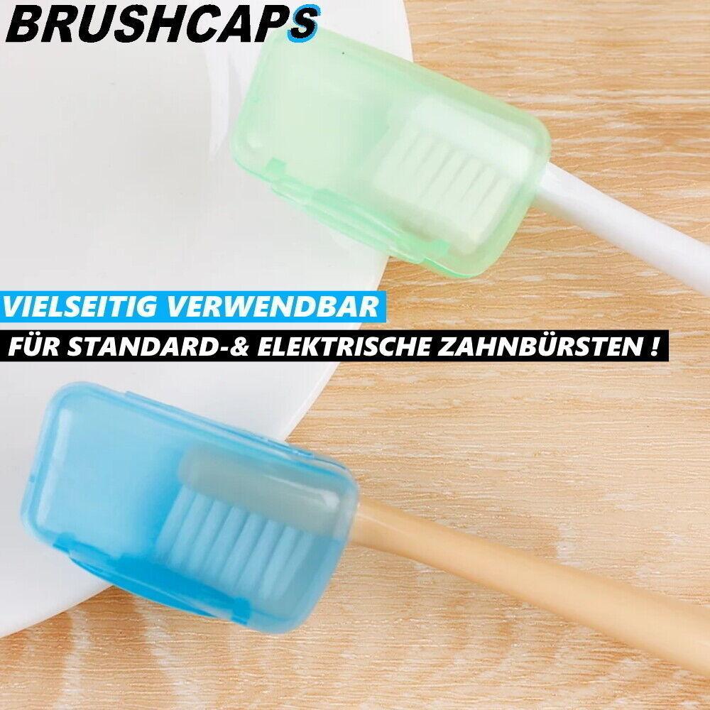 BRUSHCAPS Zahnbürste Schutzkappe Zahnbürstenkopf Hülle Zahnbürstenschutz [4er]