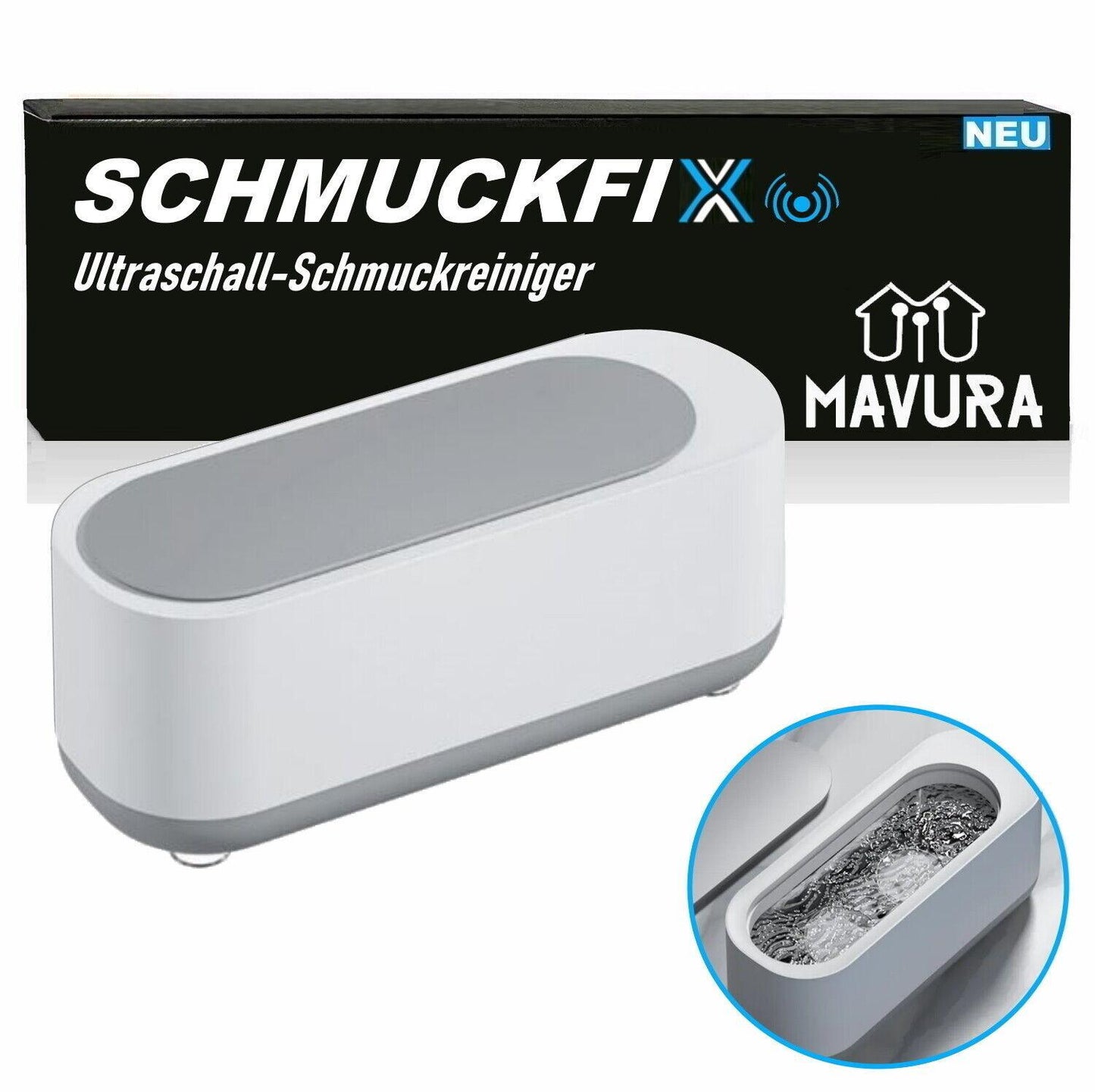SCHMUCKFIX Ultraschallreiniger Ultraschallreinigungsgerät Brillen Uhren Schmuck