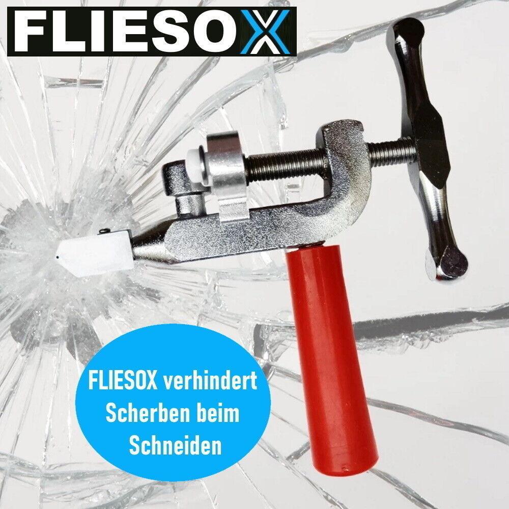 FLIESOX 2in1 Fliesenschneider Glasschneider Profi Handfliesenschneider Keramik
