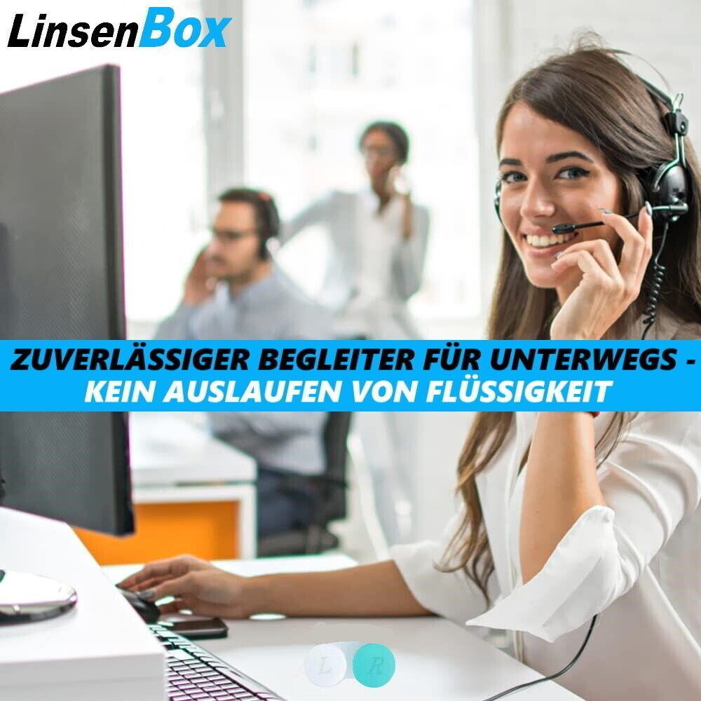 LinsenBox Kontaktlinsenbehälter Kontaktlinsendosen weiche & harte Linsen [12er]