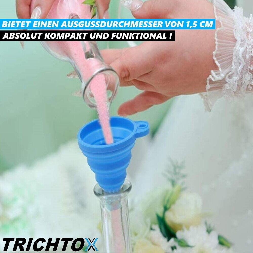 TRICHTOX Trichter Falttrichter Klapptrichter Einfüllhilfe faltbar blau [2er]