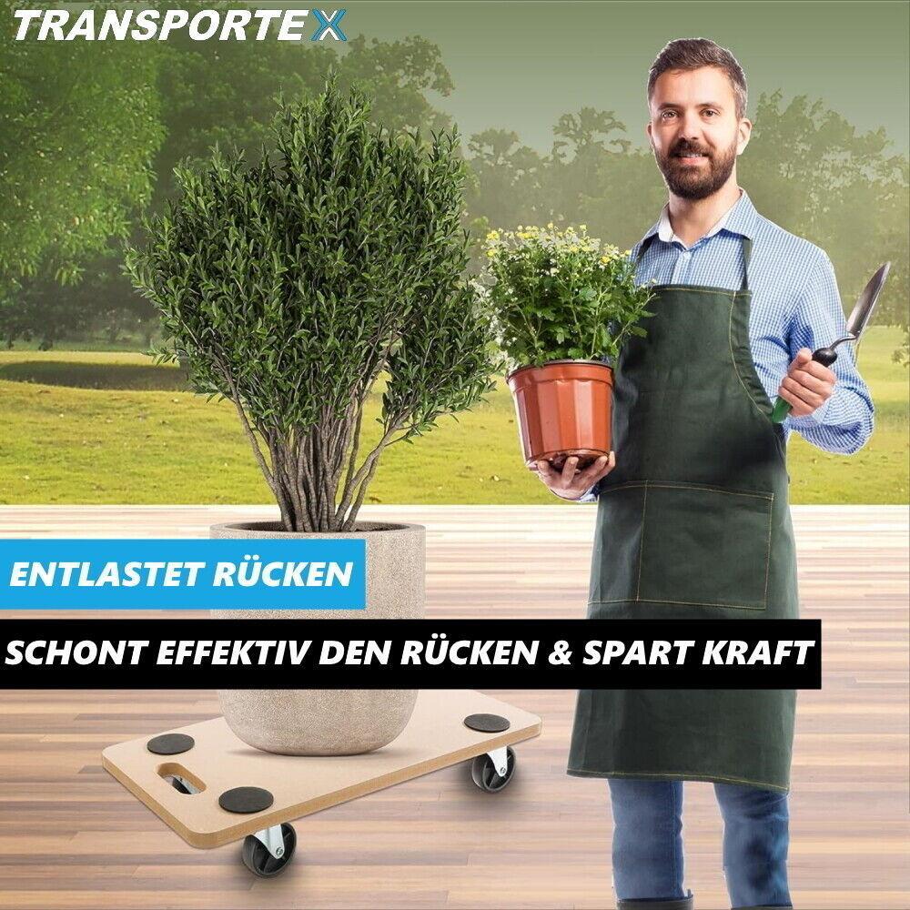 TRANSPORTEX Transportwagen Transportkarre Plattformwagen bis 200kg Anti-Rutsch