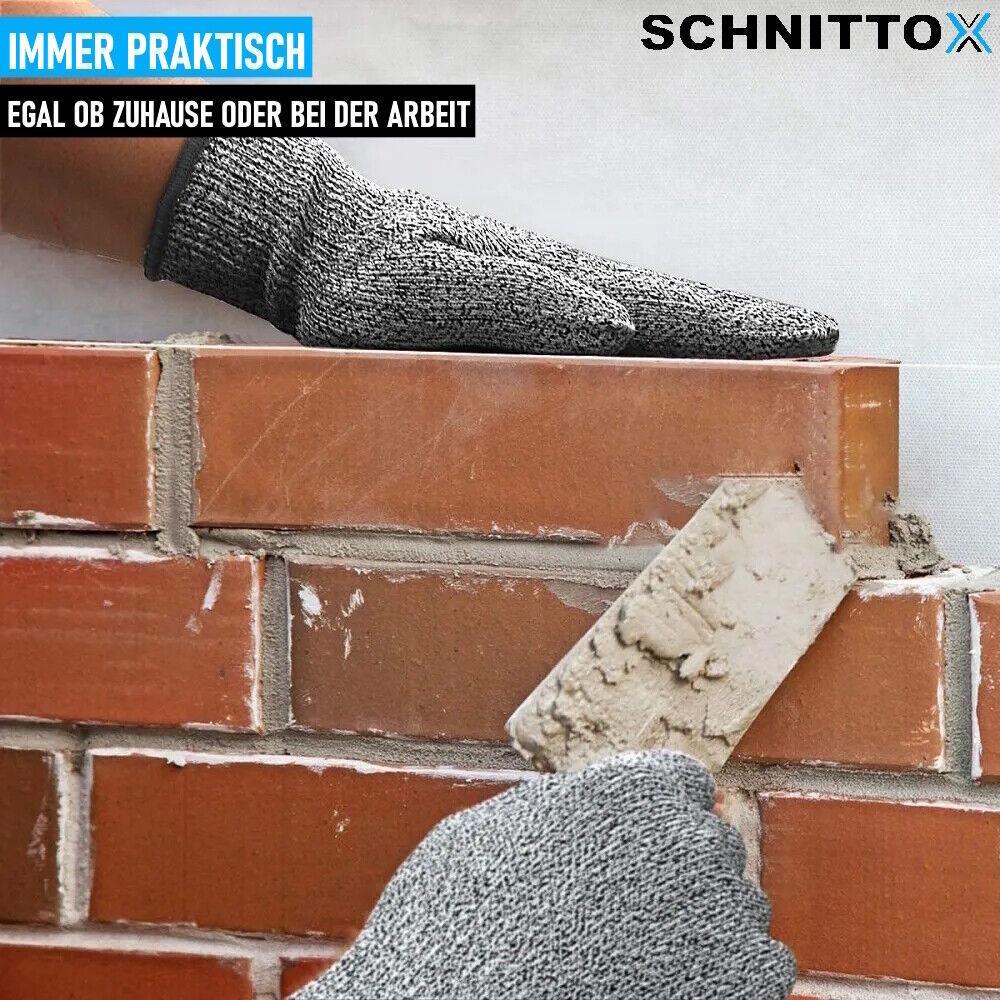 SCHNITTOX Schnittfeste Handschuhe Schnittsichere Schutzhandschuhe Universalgröße