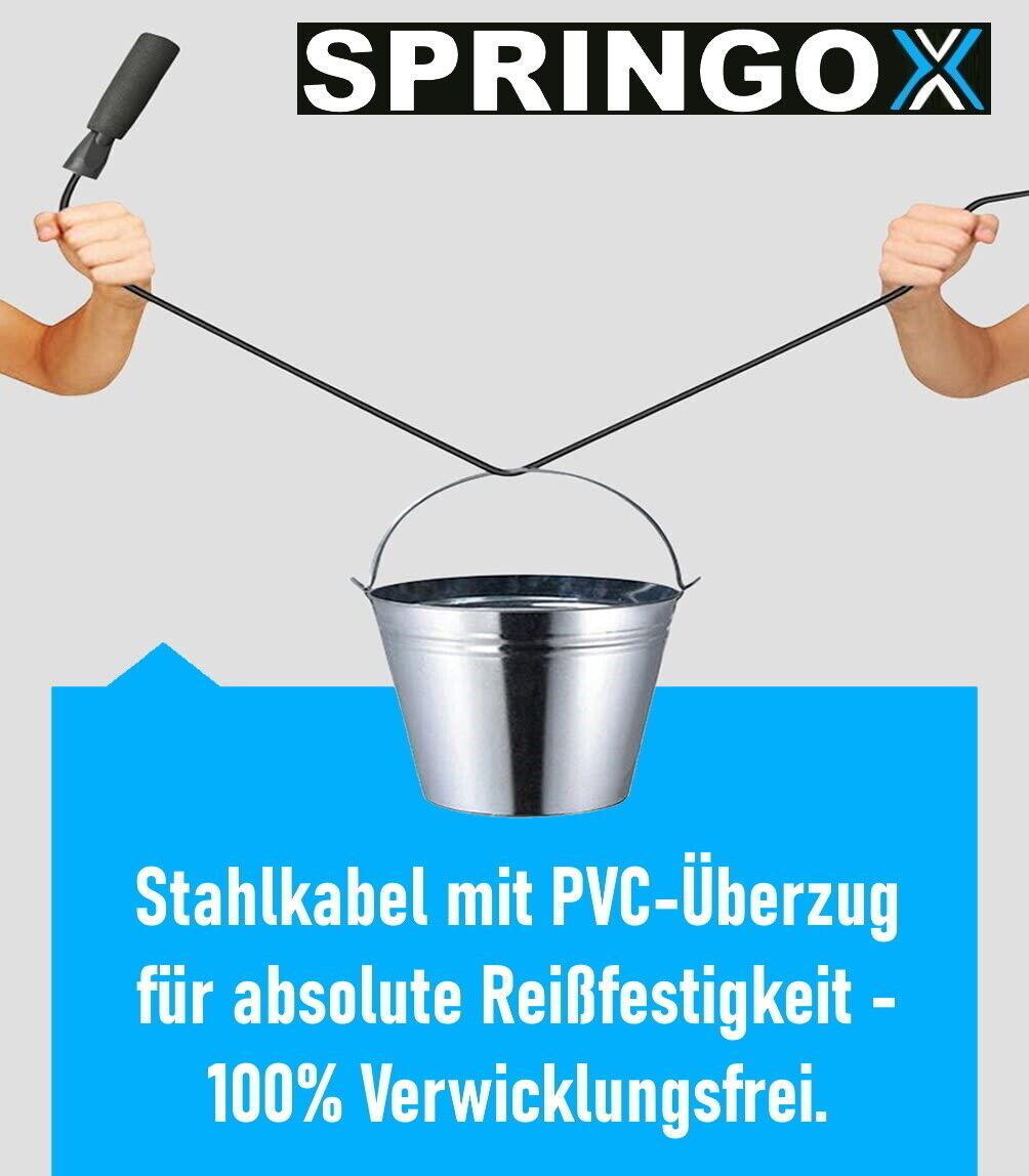 SPRINGOX Profi Springseil Speed Rope Jump Seilspringen Hüpfseil Fitness Stahl
