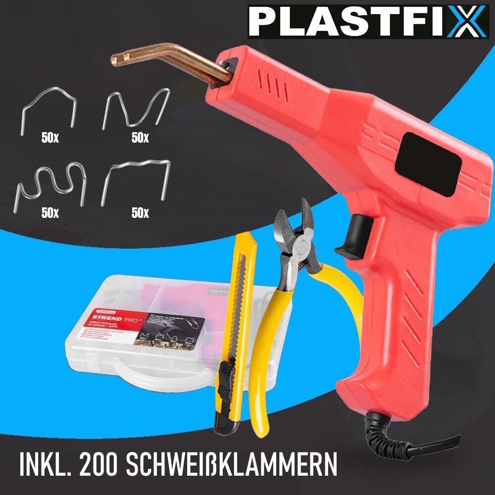 PLASTFIX Kunststoff Schweißgerät Set Plastik Reparatur Auto schweißen Klammern
