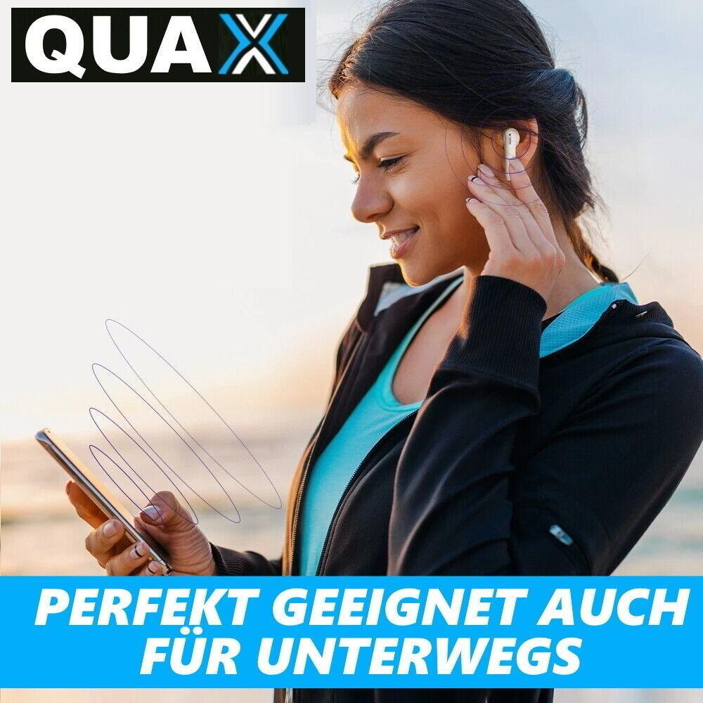 QUAX Wireless Bluetooth Kopfhörer - In Ear Kopfhörer Headset für Iphone Samsung