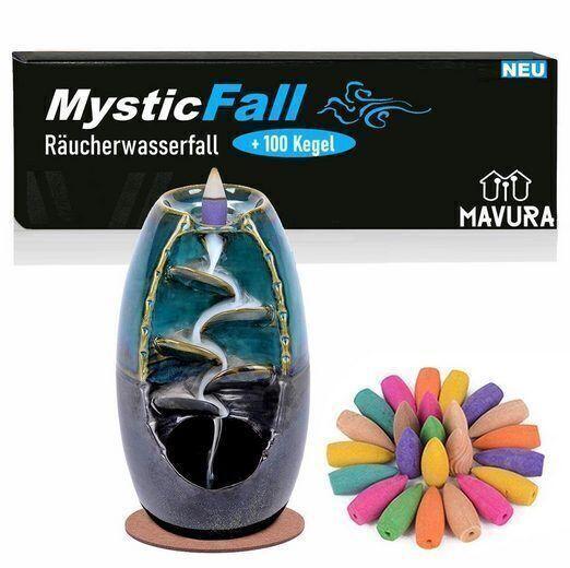MYSTICFALL Räucherwasserfall Rückfluß Räuchergefäß Duft Kegel Weihrauchbrenner