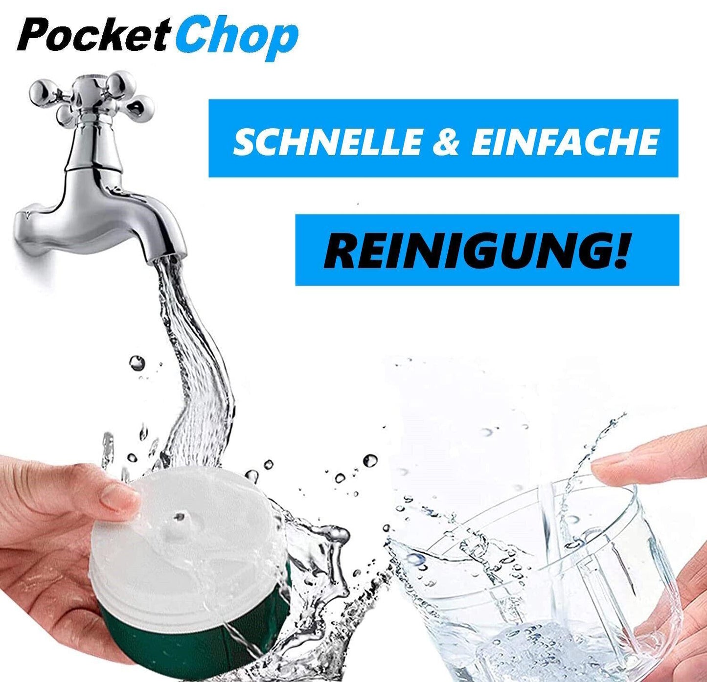 POCKETCHOP Elektrischer Mini Zerkleinerer Akku Multi-Zerkleinerer USB Chopper