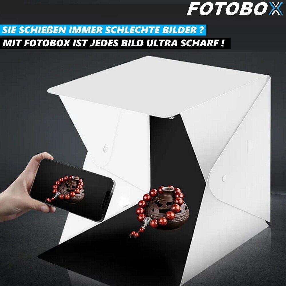 FOTOBOX LED Fotostudio Faltbare Fotobox Fotozelt Lichtbox Minikasten beleuchtet
