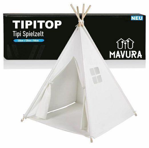 TIPITOP Kinder Tipi Zelt Tippi Spielzelt Kinderzelt Kinderzimmer mit Fenster