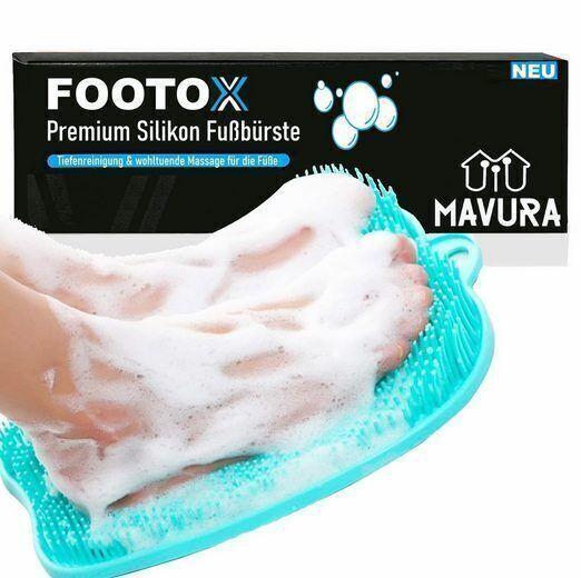 FOOTOX Silikon Fußbürste Fußwaschbürste Fußmassage Duschmatte Fuß Peeling Matte