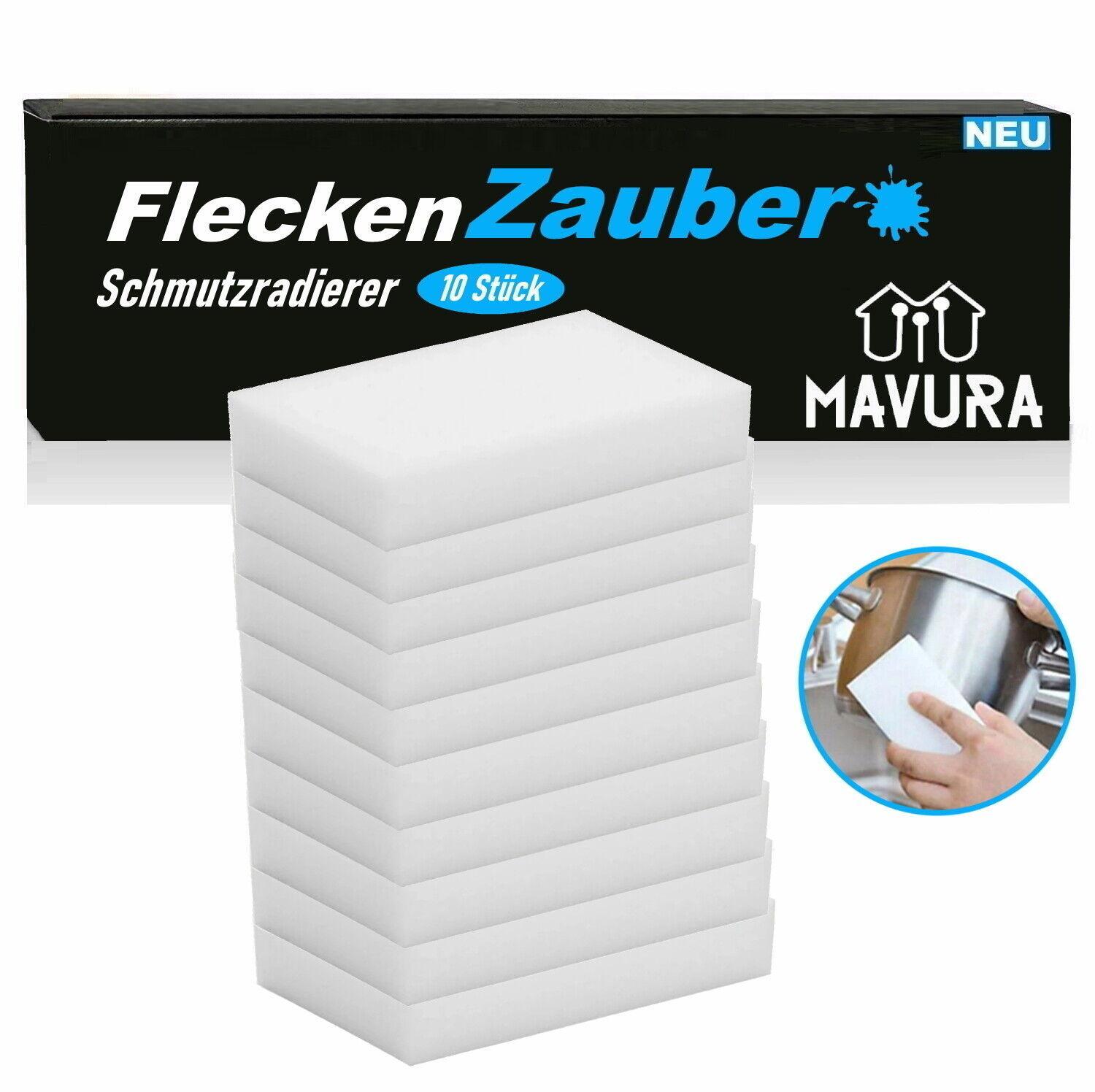 FleckenZauber Schmutzradierer Radierschwamm Wunderschwamm Reinigungsschwamm 10er