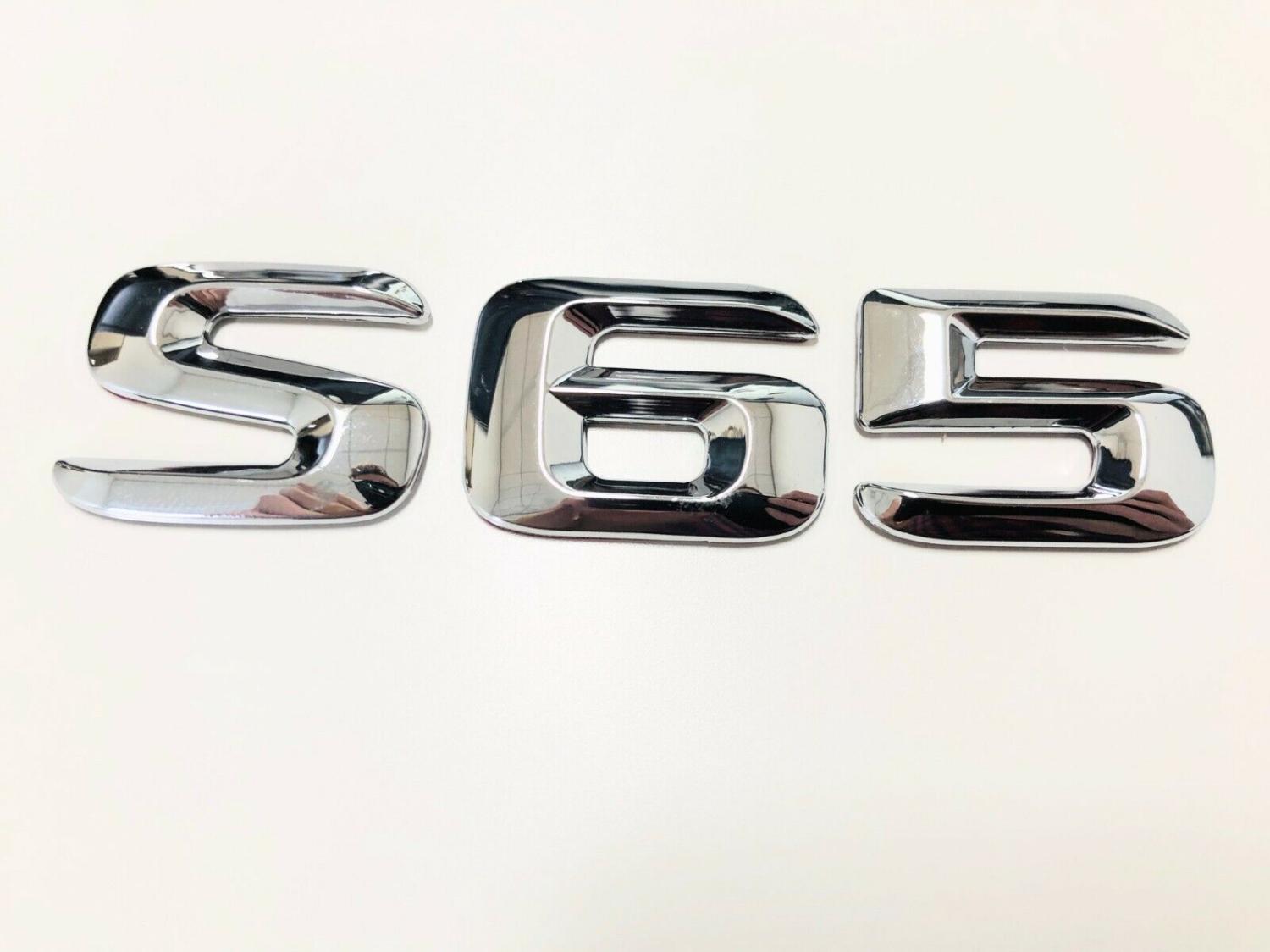 S65 Schriftzug S 65 Emblem Mercedes-Benz Aufkleber Chrom Silber AMG