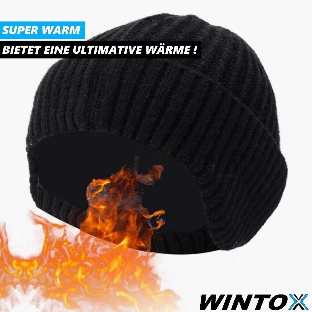 WINTOX Winterset Wintermütze Schlauchschal Handschuhe Damen Herren schwarz 3in1