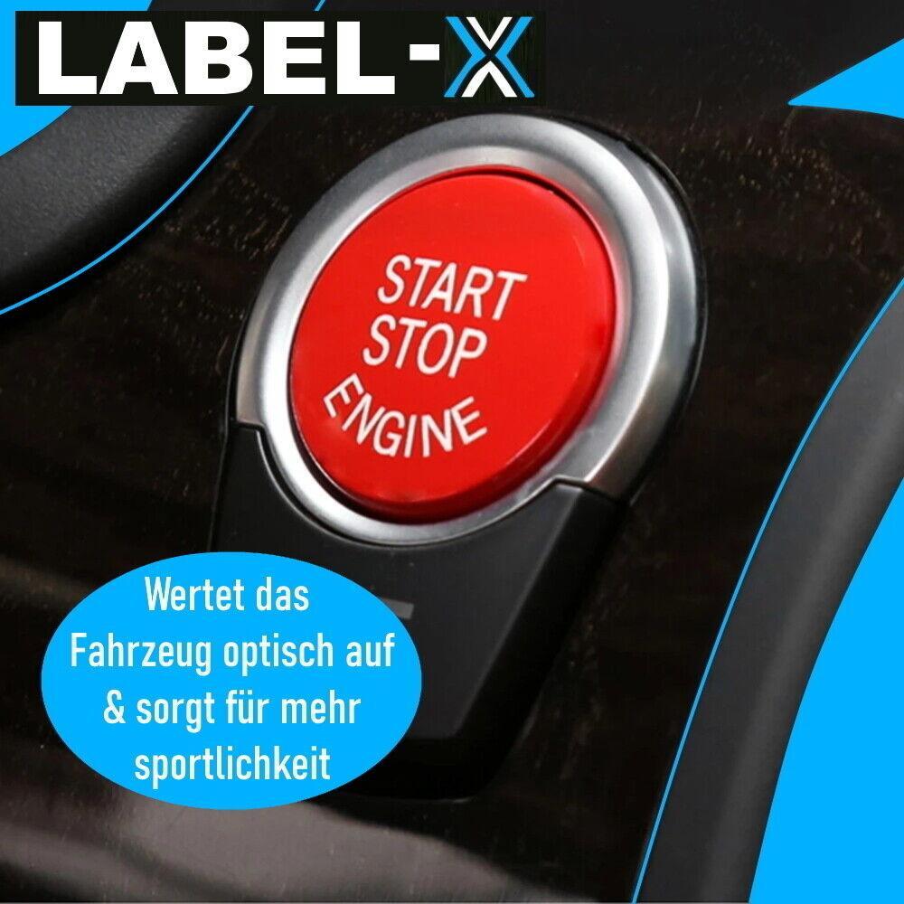 LABEL-X Start Stop Knopf Rot passend für BMW F20 F21 F30 F31 F10 F11 F01 X2 X3