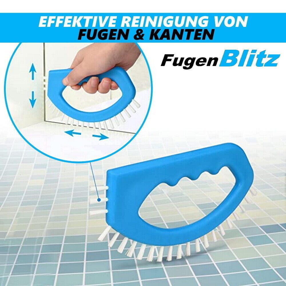 FugenBlitz Fugenbürste Bad Fugenreinigung Fugenreinigungsbürste Kanten Bürste 3x