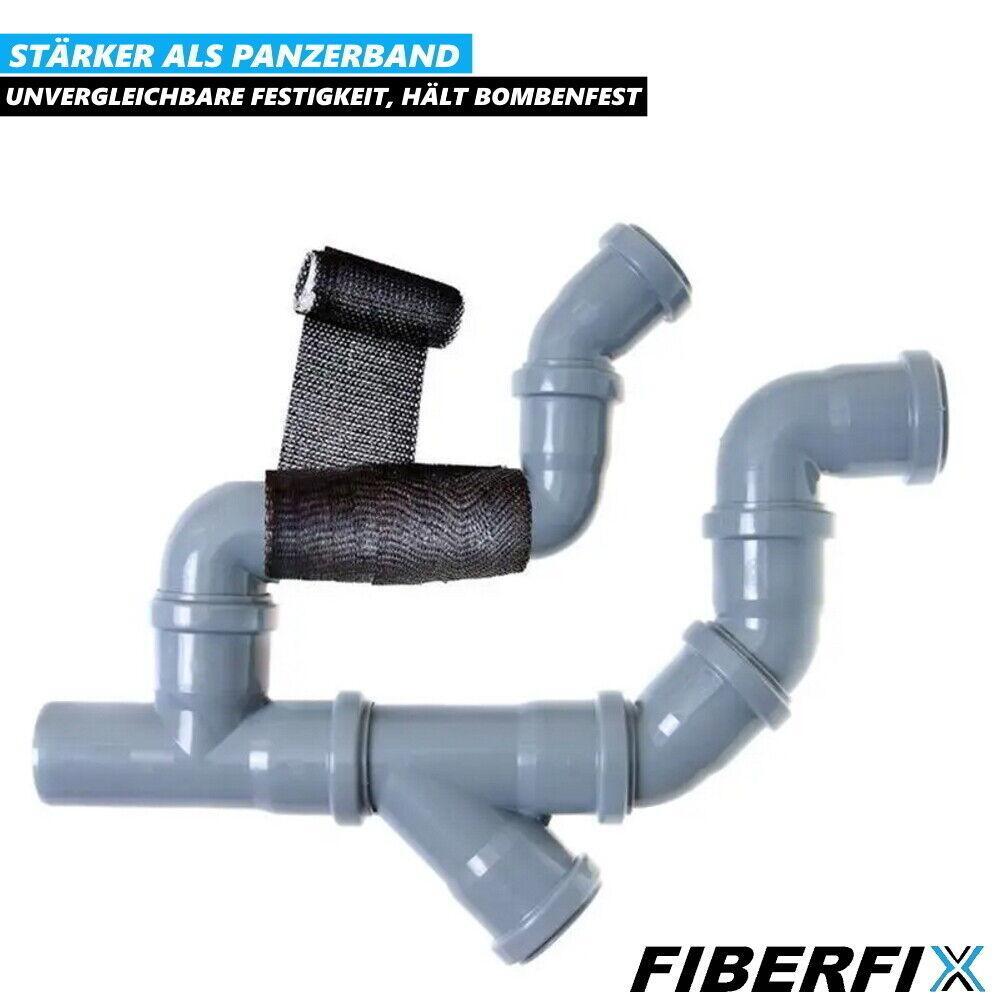 FIBERFIX Reparaturband Auspuff Universal Fiberglas Panzerband Gewebeband Fixier