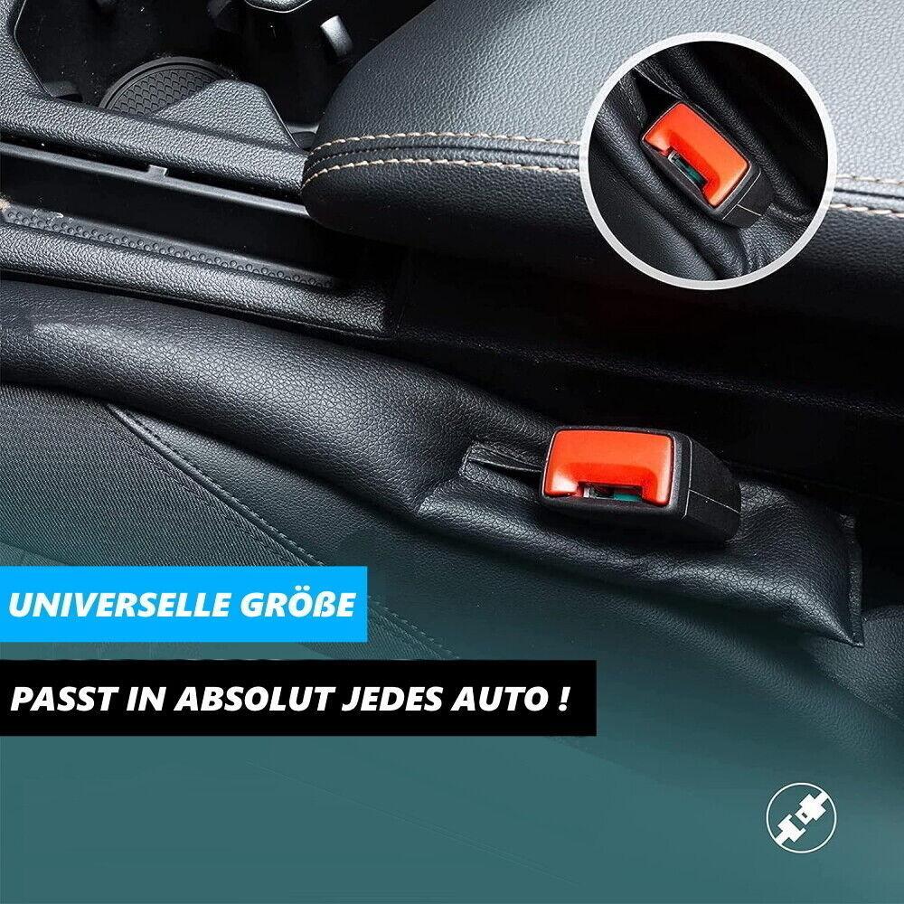 FÜLLOX Lückenfüller Auto Sitzlückenfüller Universal Ritzenfüller 2er Set schwarz