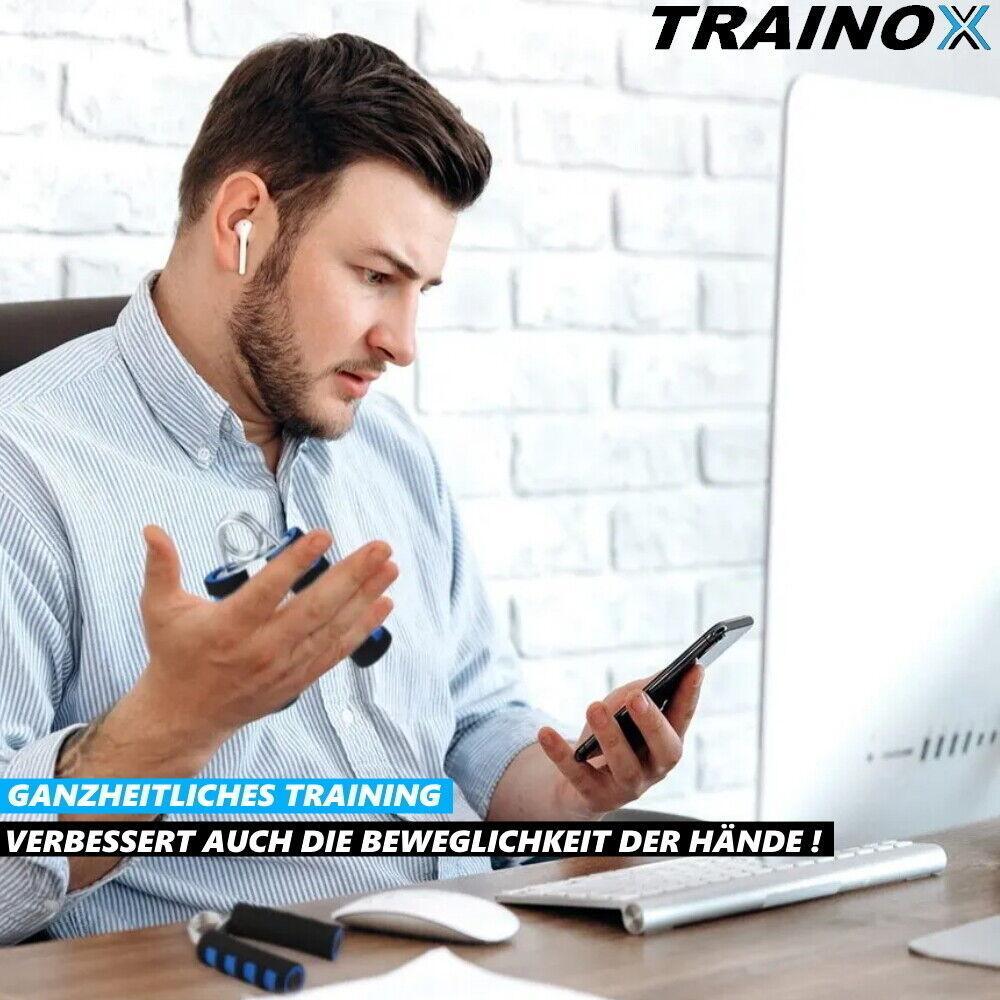 TRAINOX Handtrainer Unterarmtrainer Fingerhantel Handexpander Fingertrainer 2er