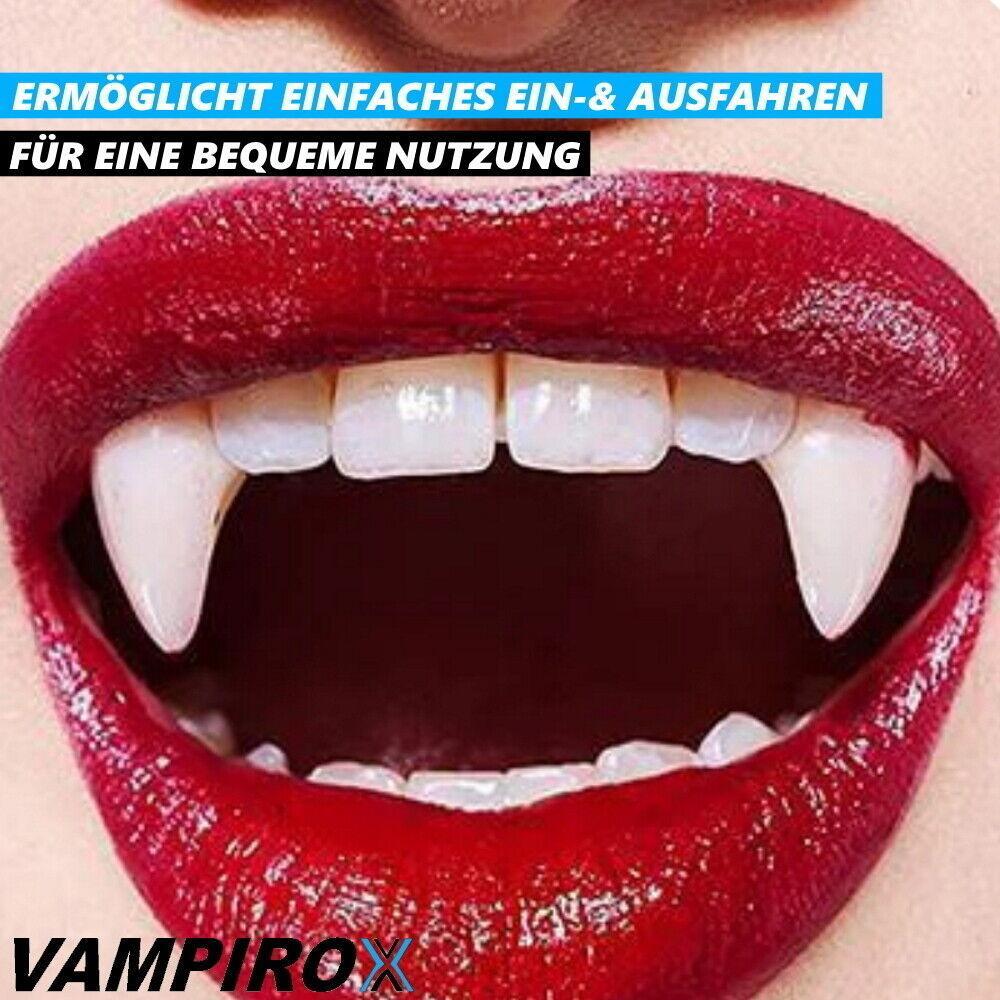 VAMPIROX Vampirzähne Halloweenzähne Halloween Zahnersatz automatische Zähne