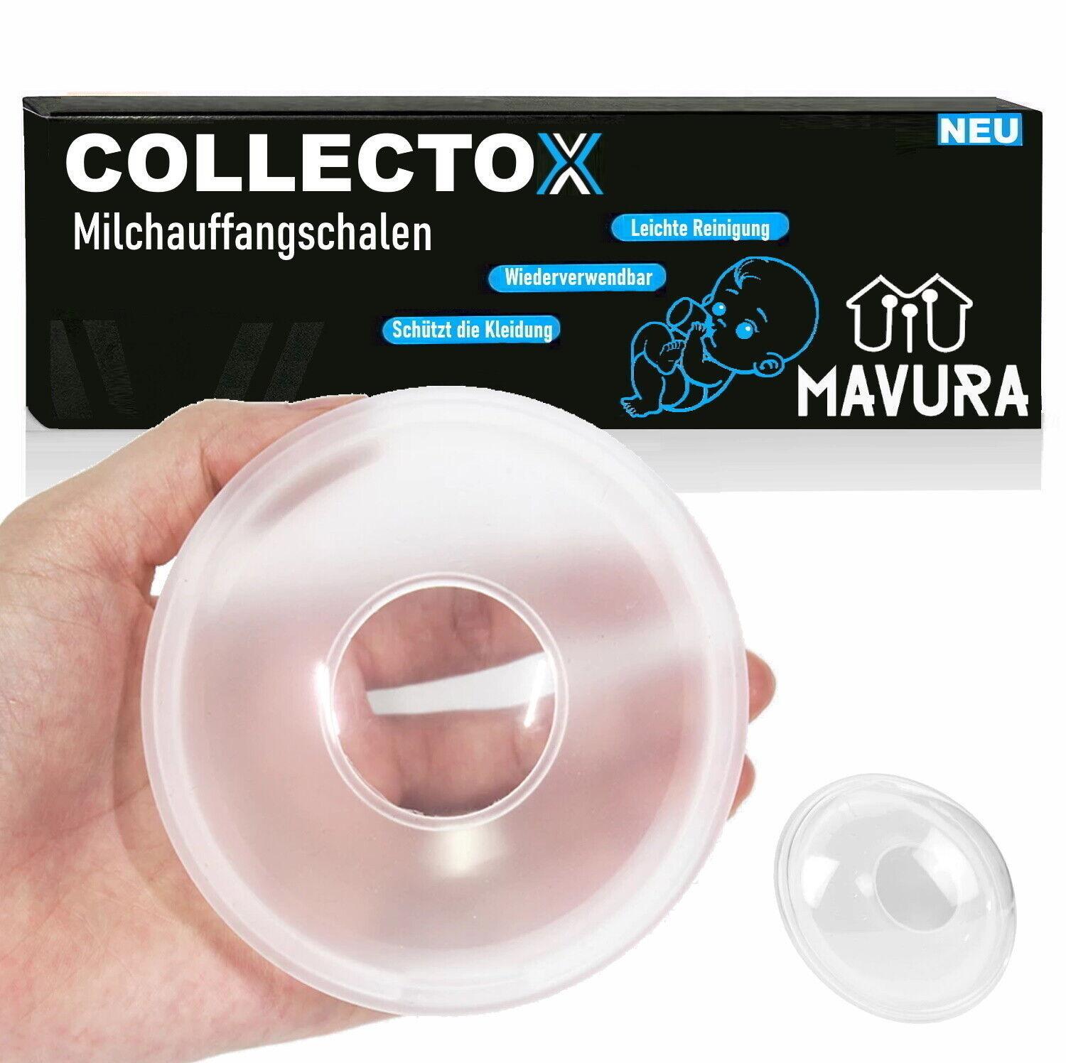 COLLECTOX Brustschalen Milchauffangschalen Stillschalen Muttermilchsammler 2er
