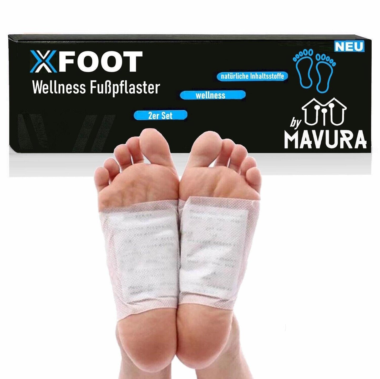 XFOOT Fußpflaster Fusspflaster Wellness Fußpflege Bambus Pflaster [20 Stk]