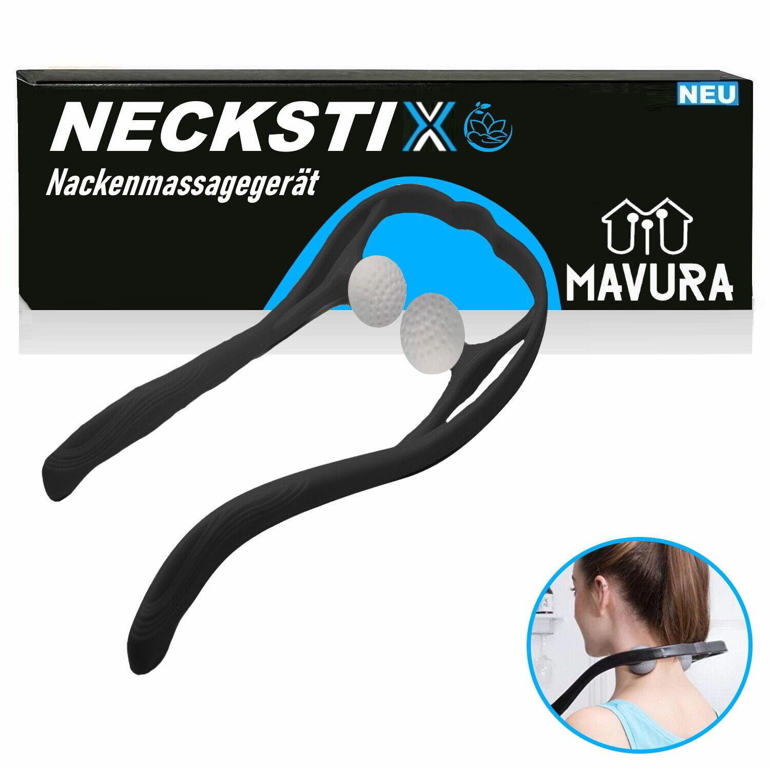 NECKSTIX Nackenmassagegerät Nacken Beine Massage Roller Selbstmassage Stick