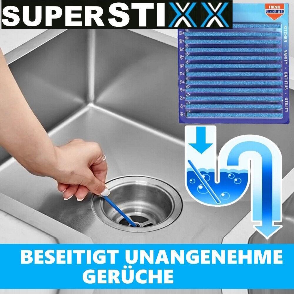 SUPERSTIXX ABFLUSSREINIGER ROHRREINIGER ROHRFREI STICKS - [XXL-SET] - 24STK