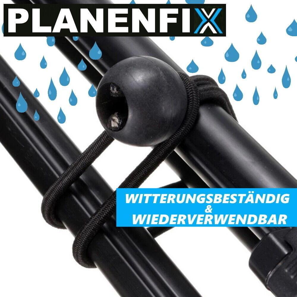 PLANENFIX Planenspanner Gummis Spann-Gummis Expanderschlingen [10er Set]