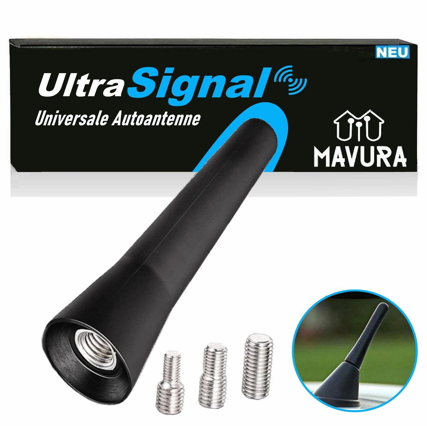 UltraSignal Universal Antenne Auto Dach Kurz KFZ Stabantenne 3Adapter M4 M5 M6