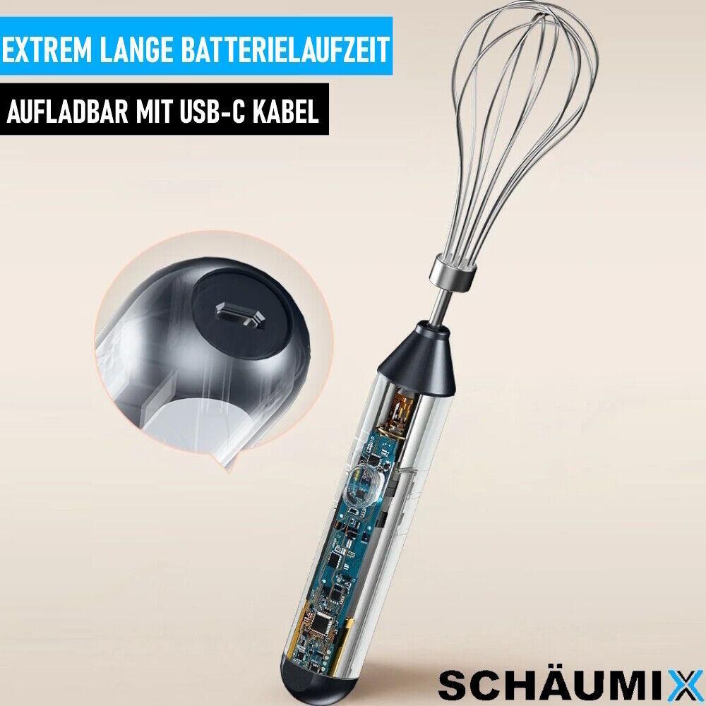 SCHÄUMIX Elektrischer Schneebesen Stabmixer Handmixer Milchaufschäumer Quirl