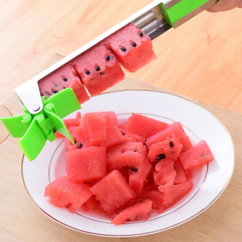 MELONY Wassermelonen Schneider Melonen Portionierer Messer Edelstahl Obstmesser