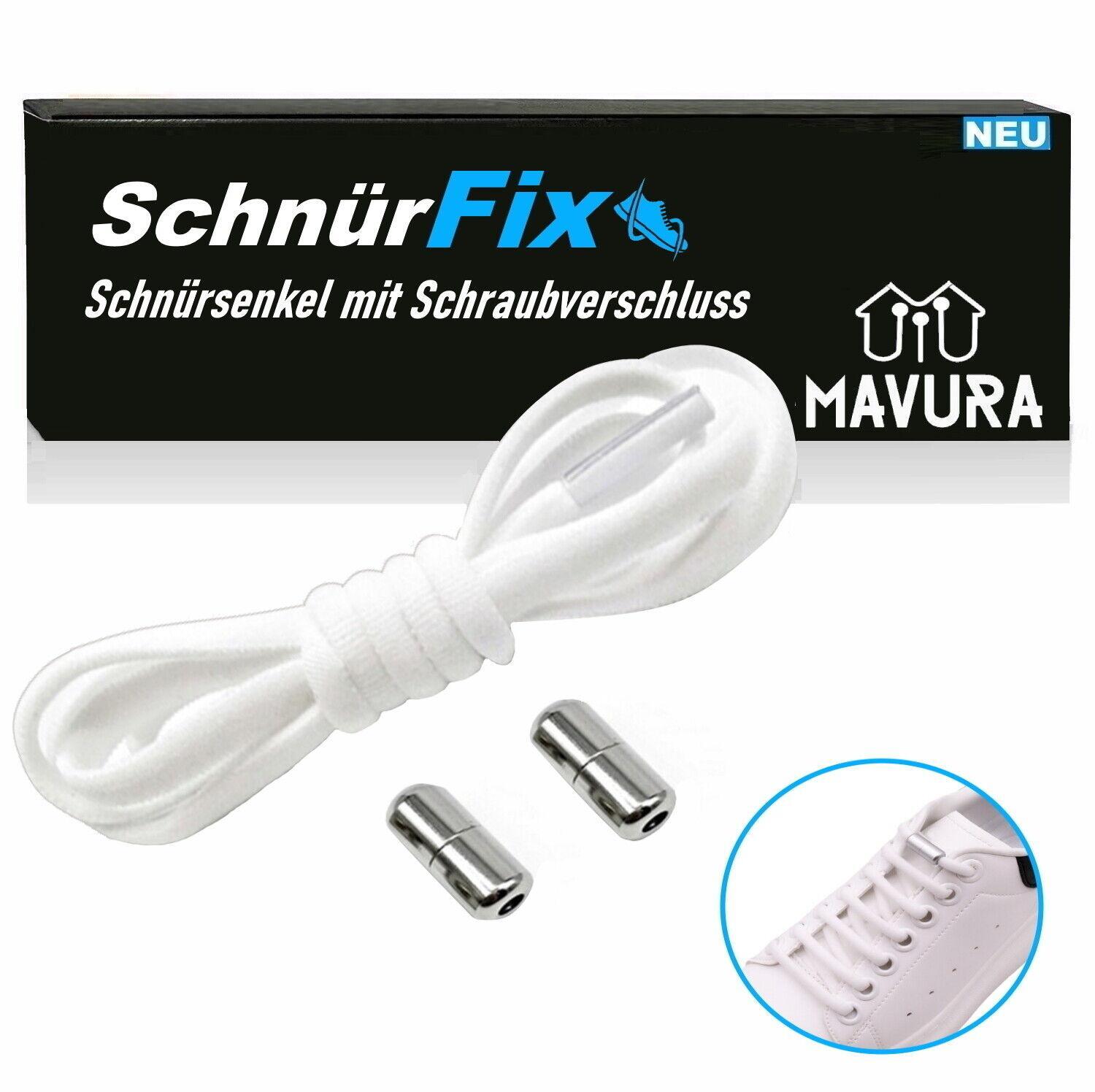 SCHNÜRFIX Schnürsenkel Schnellverschluss ohne Binden Schuhbänder Elastisch flach