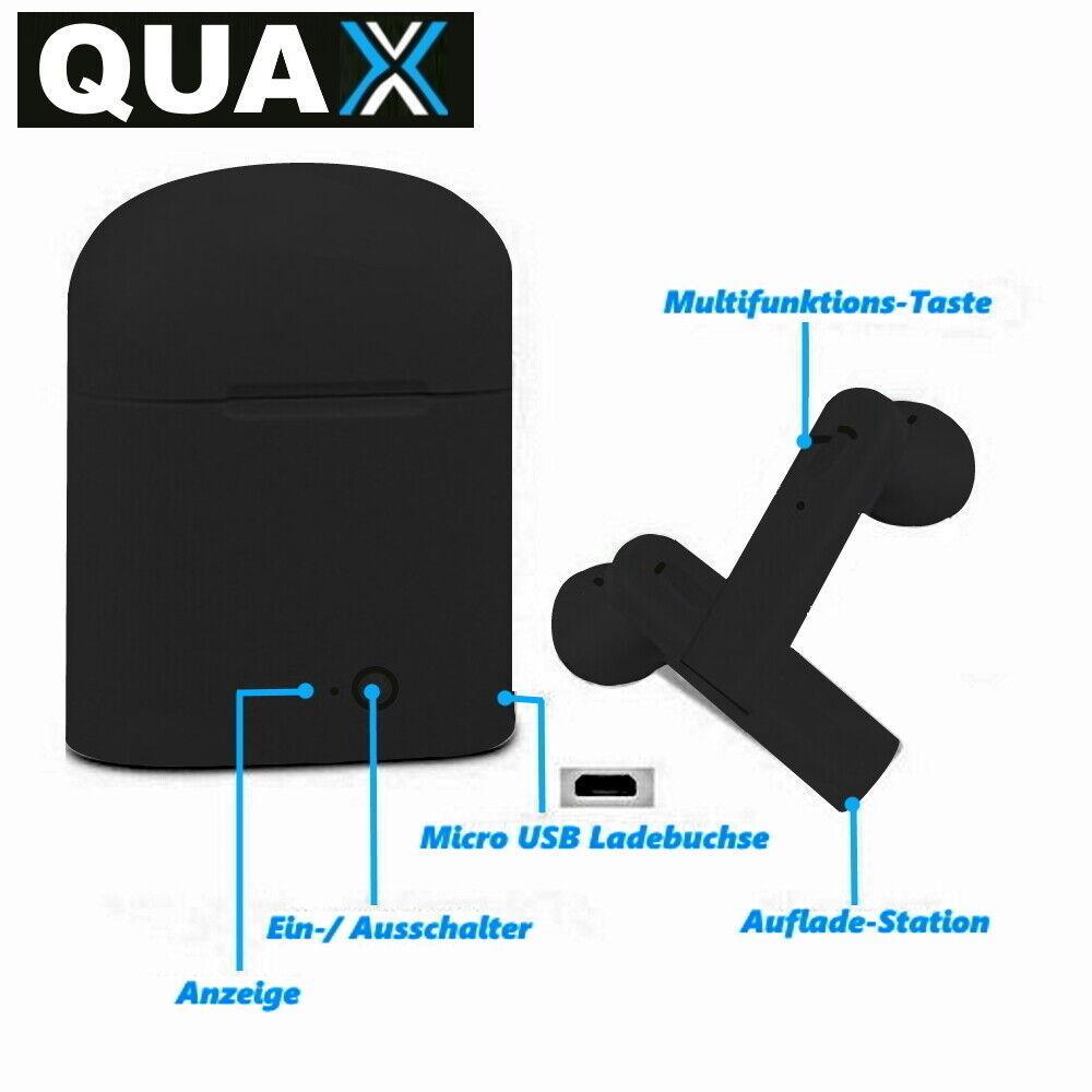 QUAX Wireless Bluetooth Kopfhörer Kopfhörer Headset für Iphone Samsung schwarz