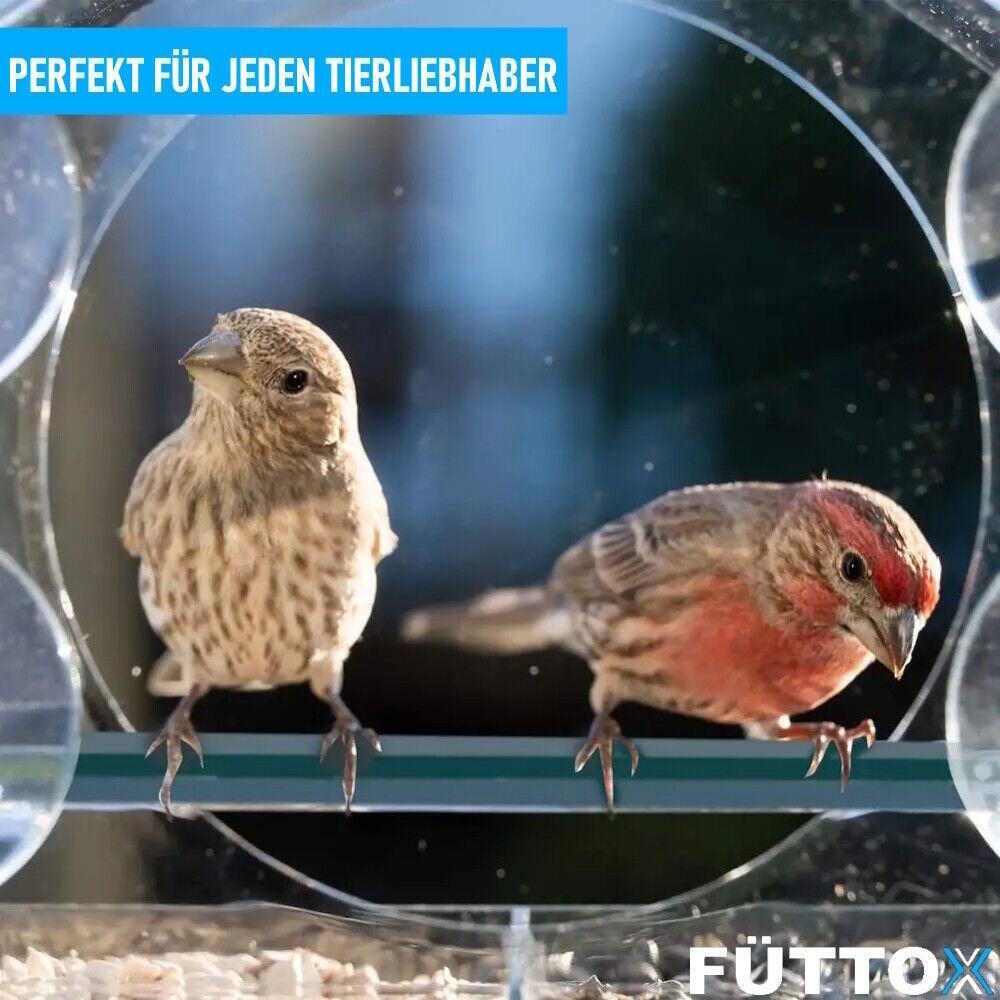 FÜTTOX Vogelhaus Vogelfutterhaus Vogelfutterspender Futterhaus Futterspender