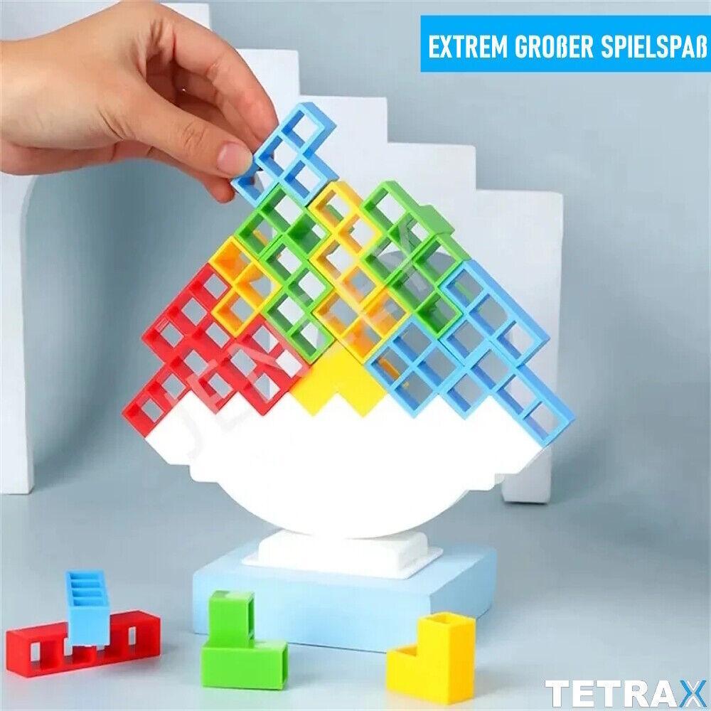 TETRAX Tower Balance Spiel Kinder Stapelspiel Turm Schaukelstapel Spielzeug 32tl