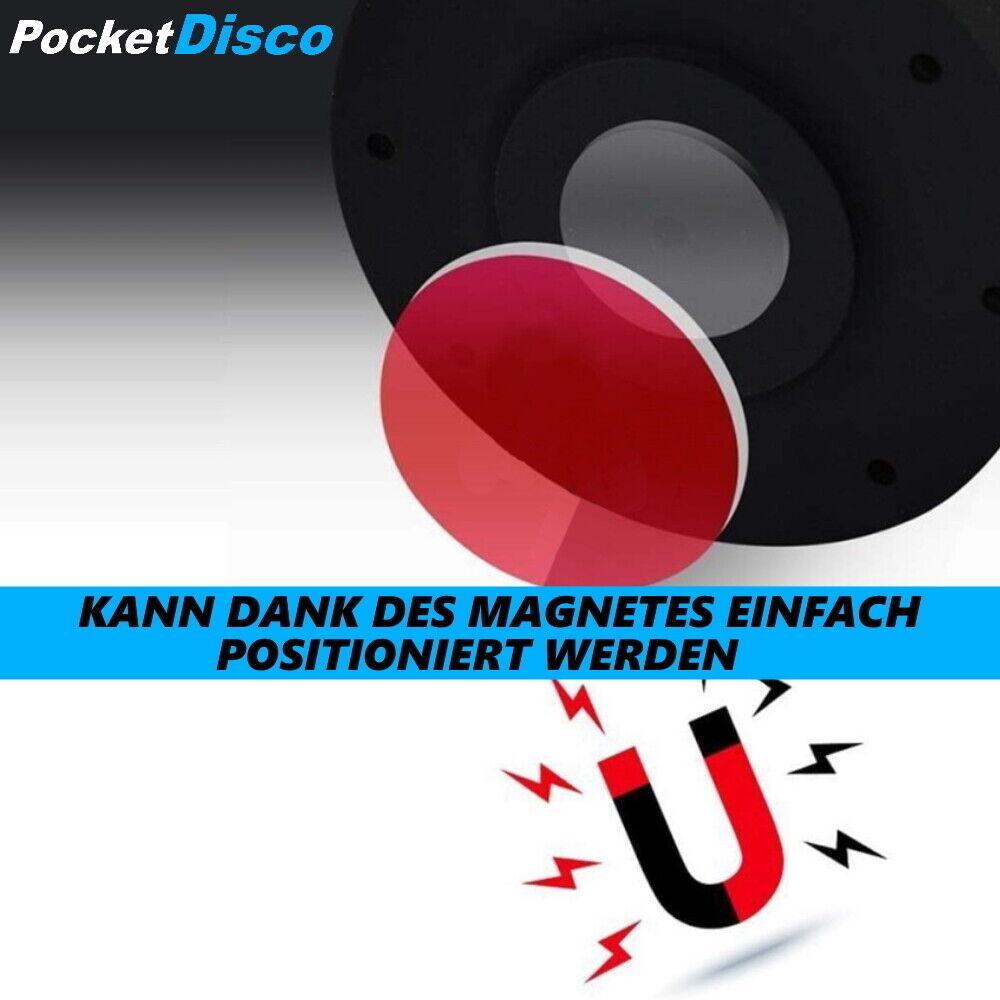 PocketDisco Mini Diskokugel Partylicht LED RGB Lichteffekt Musiksteuerung DJ